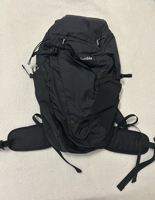 Columbia Black Hiking Backpack Padded Frame Hip Belt Outdoor Trail Travel Pack