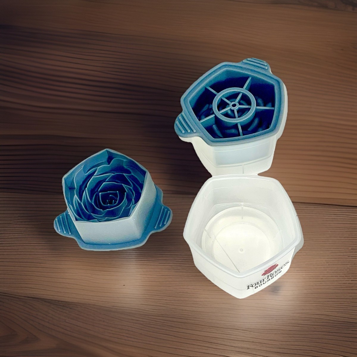 Four Roses Kentucky Bourbon Silicone Rose Shape Ice Molds (Set Of 2) - NEW View 3