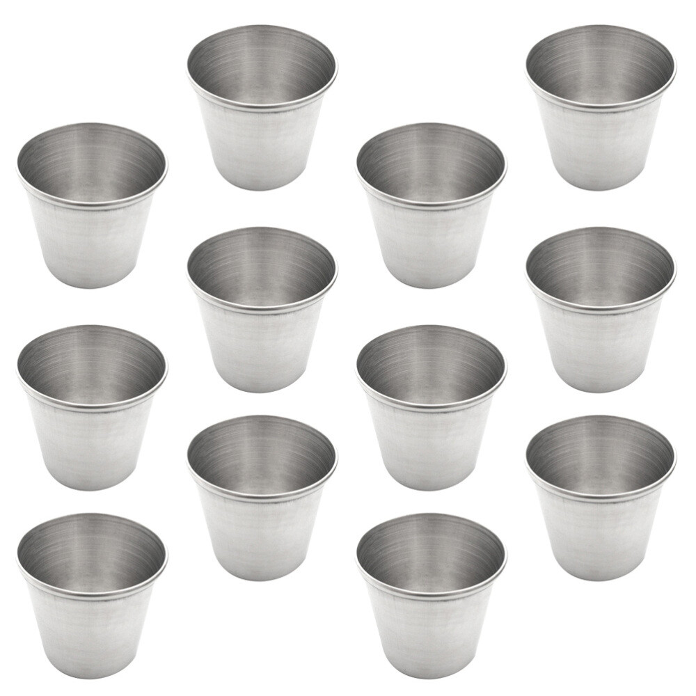 12 Pcs Metal Tumbler Stainlessteel Shooter Shot Glass Shatterproof Cups Spirits