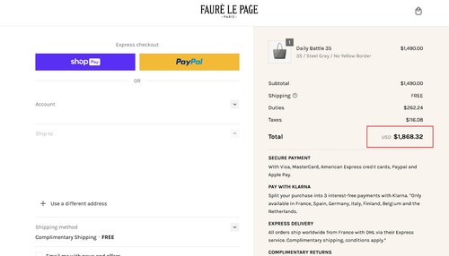 Auth Faure Le Page Daily Battle 35 tote Steel Grey Scale Canvas Leather & insert - Picture 2 of 24