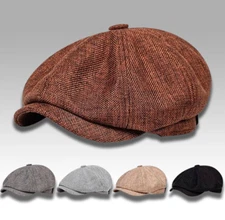 Newsboy Hat Peaky Blinders Tweed Cabbie Original Cotton Retro Caps
