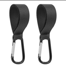 2 Stroller Hooks Universal Carabiner Clips Aluminum Alloy Diaper Bag Purse Hook