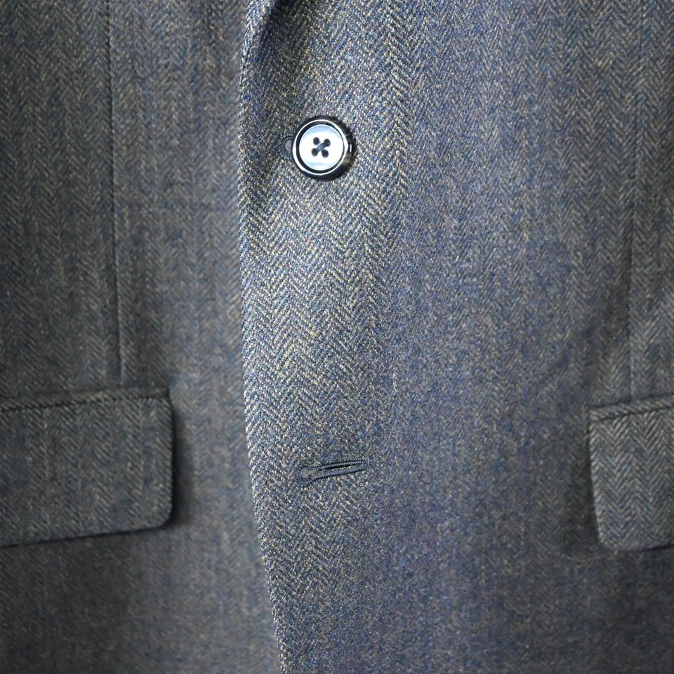 Blazer Traje Chaqueta Abrigo Deportivo Tallia Uomo 44R Marrón Espiga Lana Alpaca Foto 3 de 4