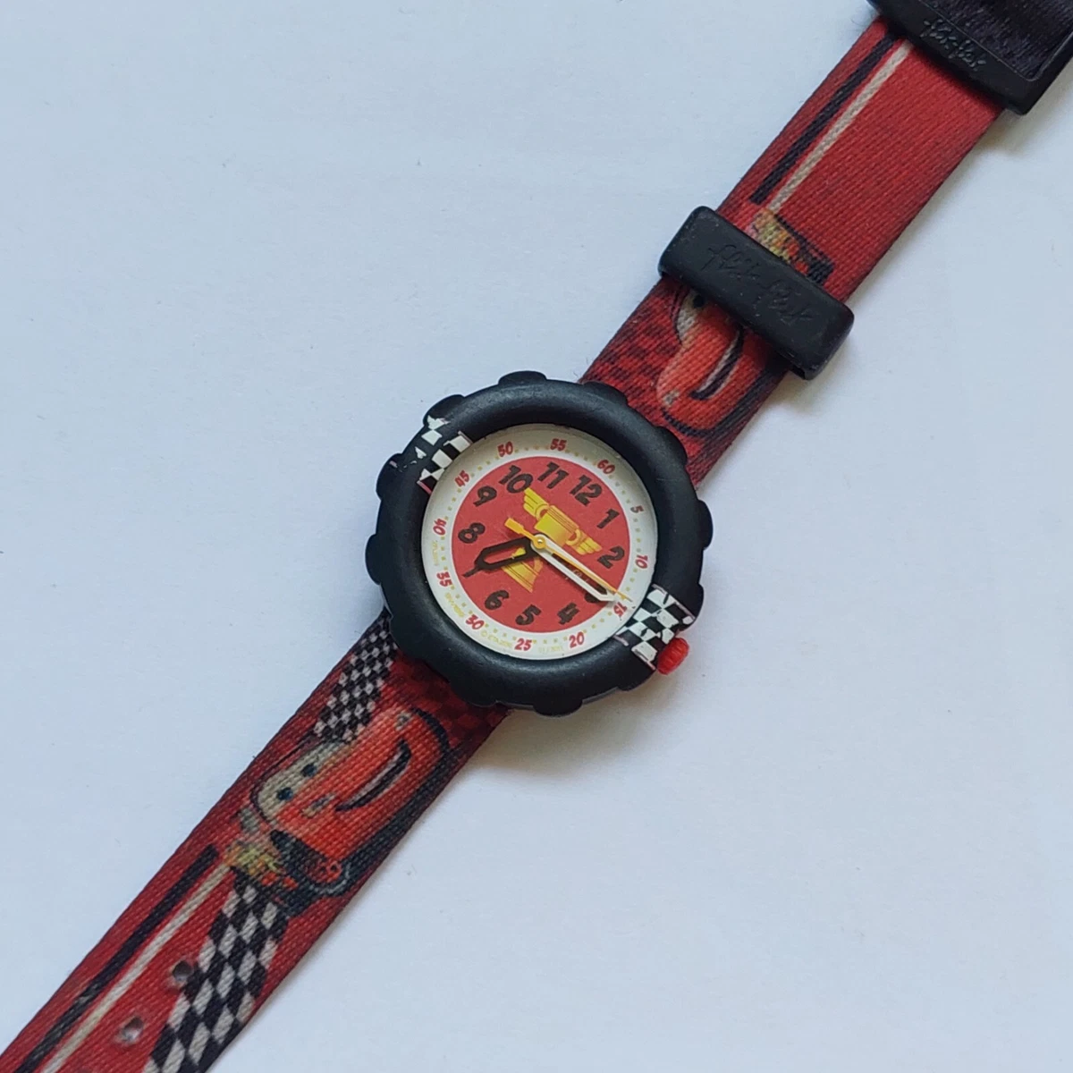 FLIK FLAK Watch Kids Lightning Mcqueen Pixar Cars Rare Red