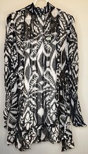 Farm Rio Pineapple Ikat Black Mini Dress - Size Large