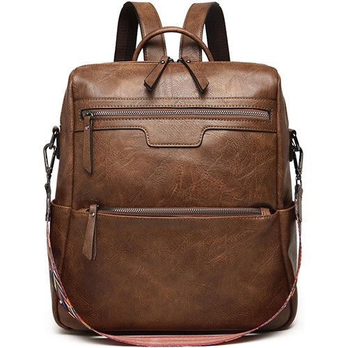 Leather Back Pack Rucksack Purse for Women Shoulder Travel Bag