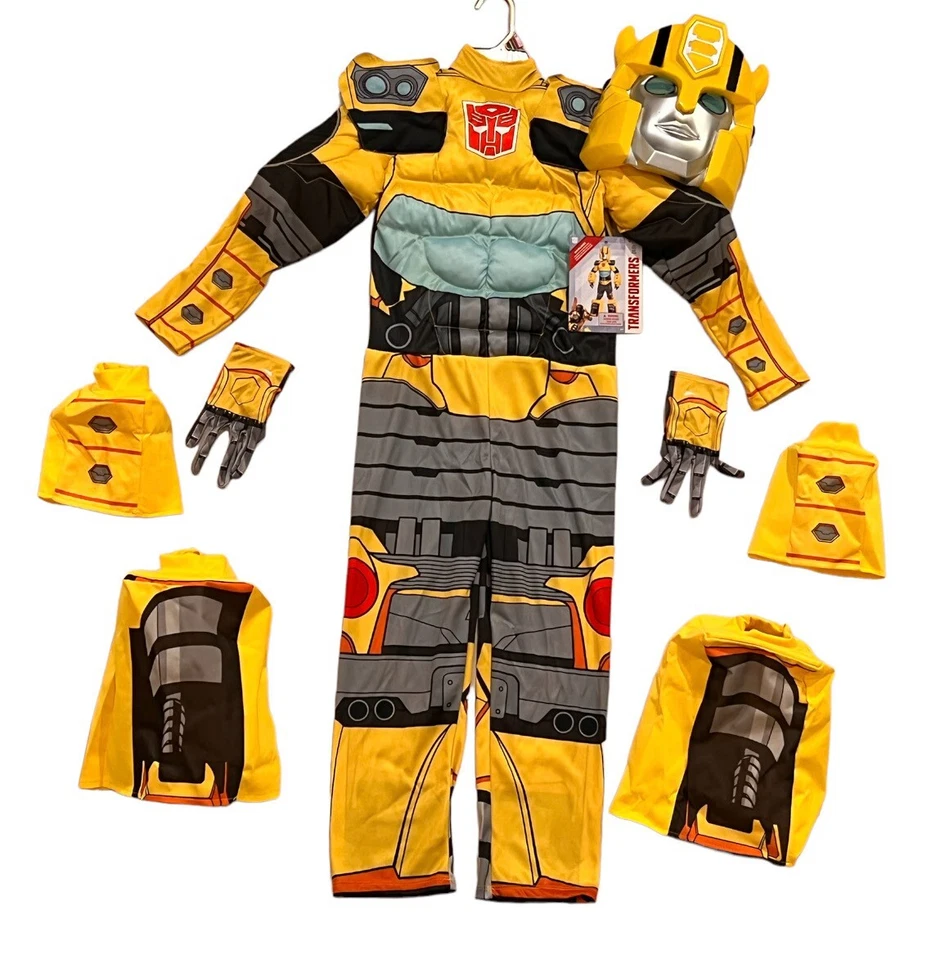 Маскировка с подкладкой трансформеры Bumblebee Хэллоуин костюм день рождения комбинезон M 8 - Изображение 2 из 4