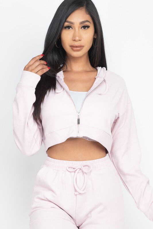 white crop zip up jacket