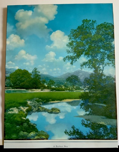 Maxfield Parrish “A Perfect Day” Original 1943 B&B Calendar Top 15 1/2”x 12 3/8” - Picture 2 of 14