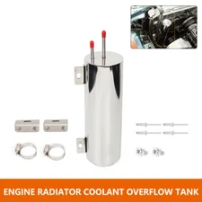 3" X 9" Stainless Steel 32OZ Radiator Coolant Overflow Puke Tank Can Polished