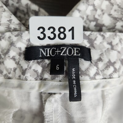 Pantalon Nic + Zoe Taille 6 – Coupe Cropped – Motif – Bleu – Occasion Très Bon état