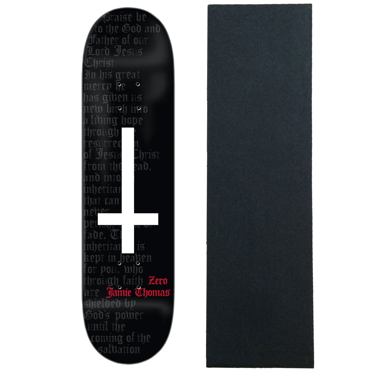 Zero Skateboard Deck Jamie Thomas Cross of Peter 8.25 Zero Skateboard Deck Jamie Thomas Cross of Peter 8.25