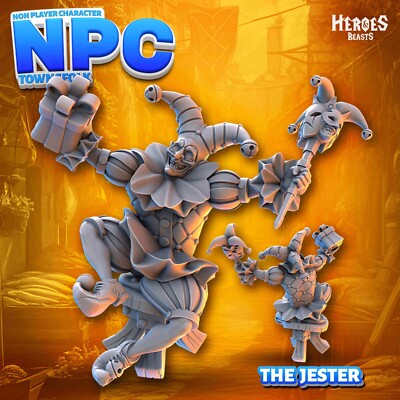 Dungeons & Dragons NPC Figur - Male Jester - Town Folk, Castle Entertainment