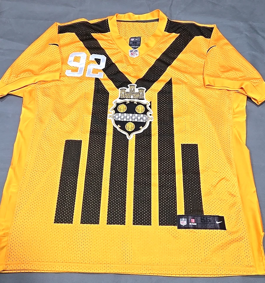 Camiseta Nike de los Pittsburgh Steelers James Harrison #92 Talla 56 City SEAL/EMBLEM Rara Foto 2 de 4