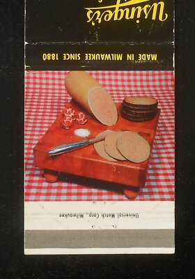 1950s Fred Usinger's Braunschweiger Liver Sausage Since 1880 Radish Milwaukee WI