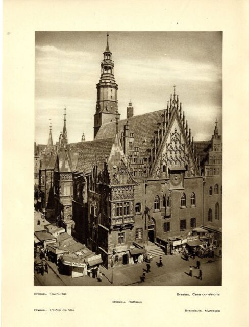 Breslau* Rathaus * Markt * Historisches Bilddokument 1925