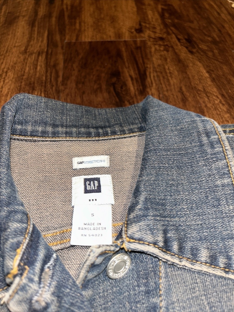 Gap 1969 Iconic Denim Distressed Jean Jacket RN 54023 Blue Women's