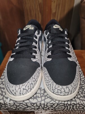 Air Jordan 1 Retro OG Low Black Cement CZ0858 001 Size 4.5Y  display picture 1