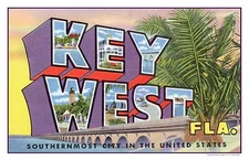 Key West Vintage Kitsch Poster 8 x 12
