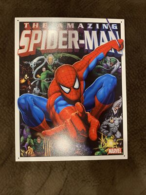 Marvel Toys | Spider-Man Metal Poster | 2005 | Vintage Collectible