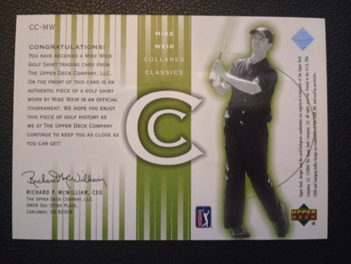2003 Upper Deck Mike Weir RELIC - Picture 2 of 2