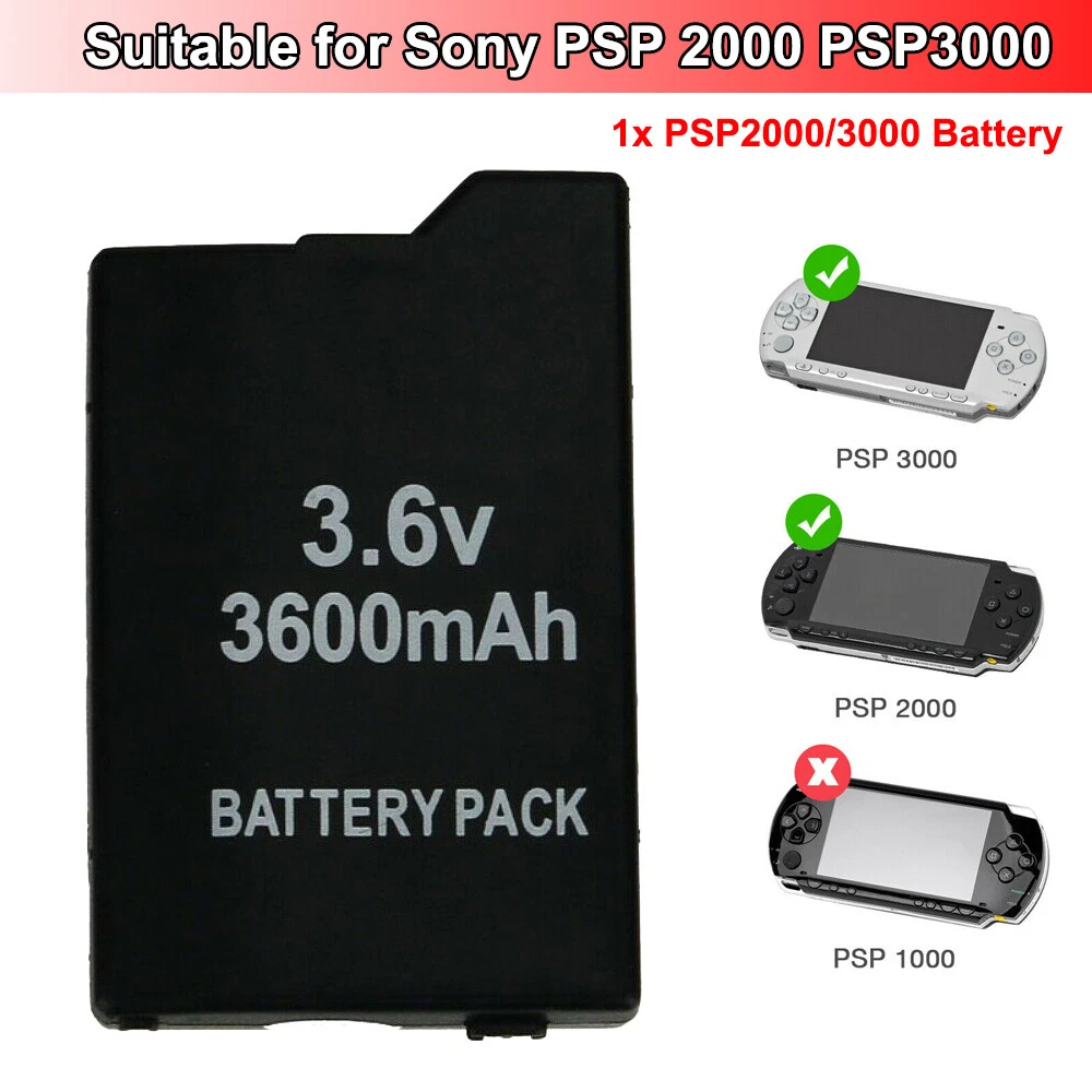 3600mAh Rechargeable Replacement Battery for Sony PSP Slim 2001 2000 3000 2006 3600mAh Rechargeable Replacement Battery for Sony PSP Slim 2001 2000 3000 2006
