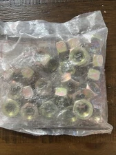 25 Pack HNC8-9/16 HEX NUTS COARSE GRADE 8/YELLOW ZINC