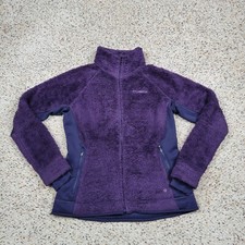 Columbia Jacket Girls Large Purple Fleece Zip Coat Outdoors Kids Youth A6