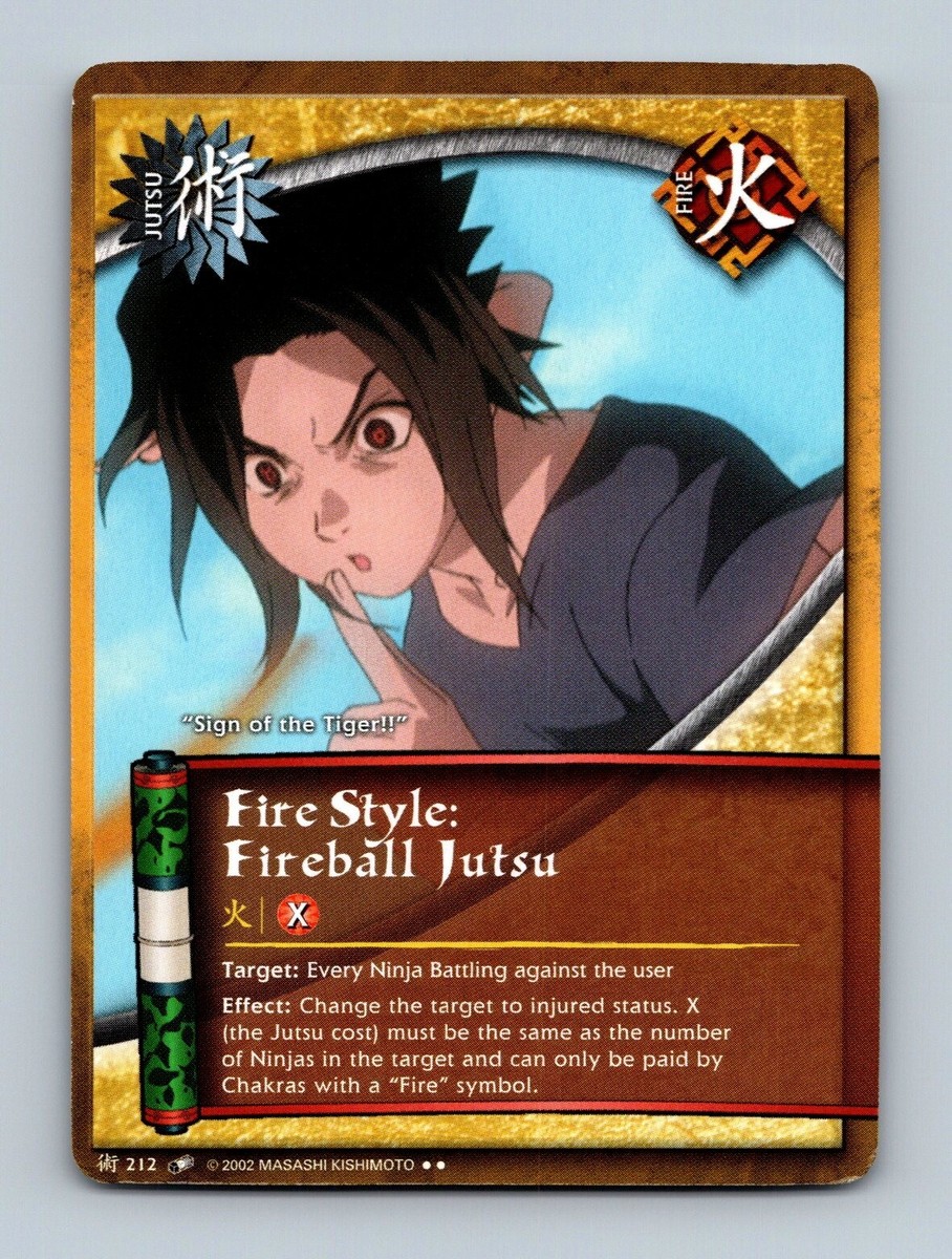Naruto CCG - RARE - Fire Style Fireball Jutsu 212 - 2002 Quest for