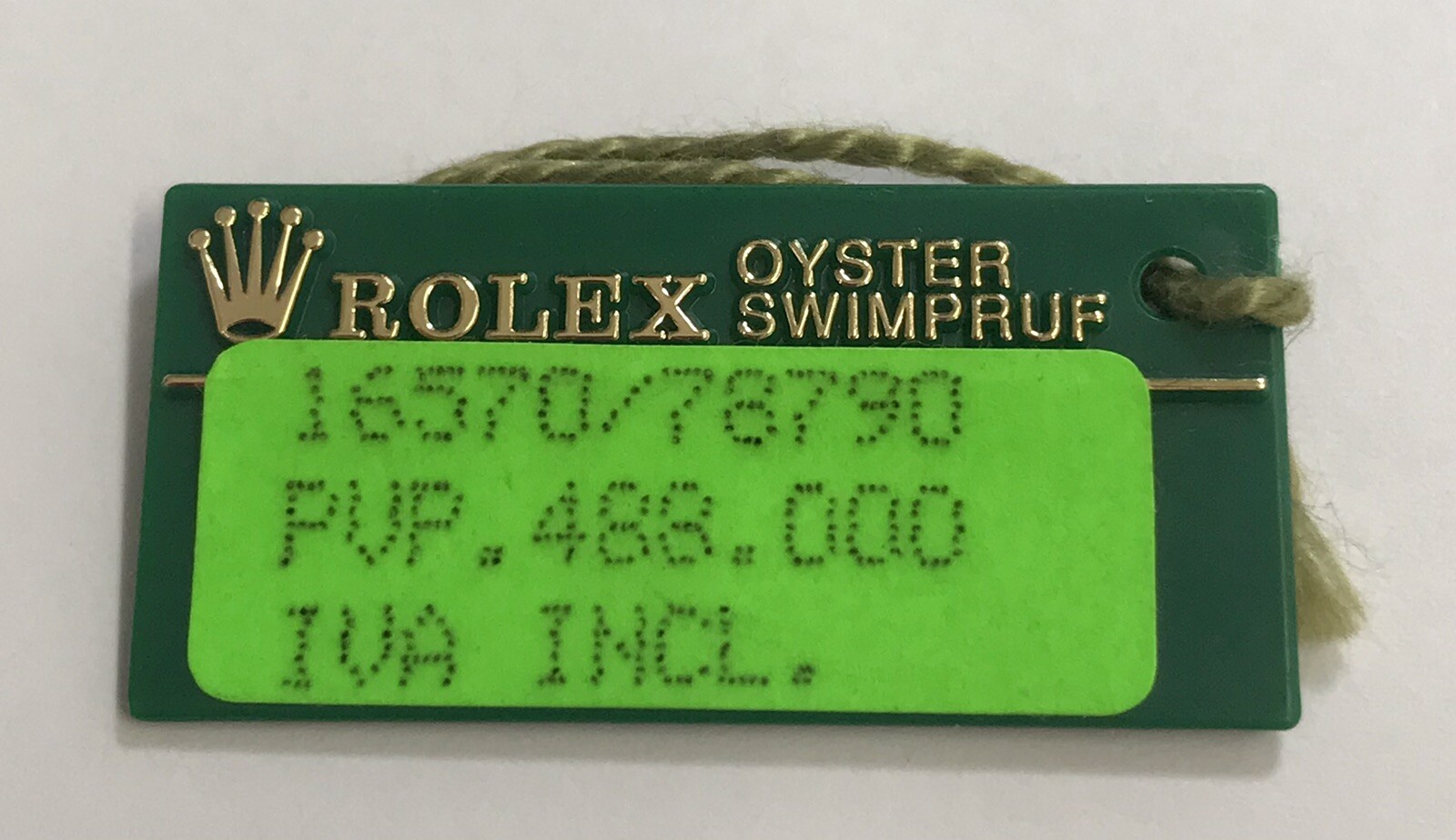 ROLEX Green Tag Oyster Swimpruf 16570 Explorer A614717 1998 Black / White Dial