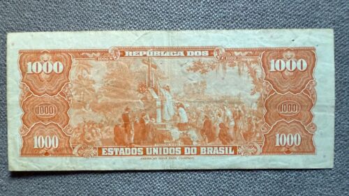Brazil 1000 cruzeiros XF P-173b C055 s2315ª s/n006466 item PD85RS - Picture 2 of 2