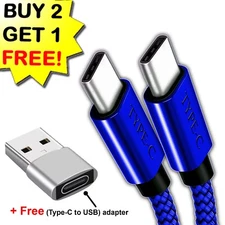 🚀High-Speed USB Type-C to Type-C Fast Charging Cable + USB-A to USB-C Adapter