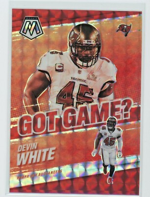 Devin White RED MOSAIC - 2021 Panini Mosaic GOT GAME #GG-25 FANATICS
