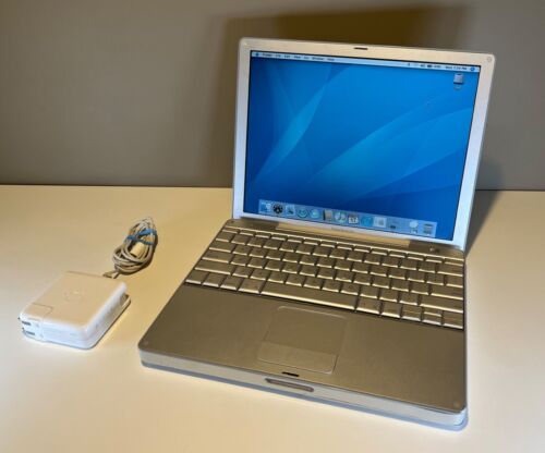 Apple 12" PowerBook G4 A1104 1.5GHz / 128GB SSD / 1.25GB - Good Battery, Bundle