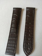 Bracelet cuir alligator marron