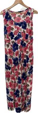 Ladies Bonmarche Dress Size 22 Ivory, Blue, Pinks & Beige Sleeveless BNWOT