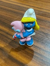 1983 Schleich Smurfs Smurfette with Baby 20192 PVC Figure