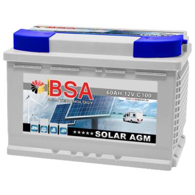 Solarbatterie 60AH 12V AGM GEL USV Batterie Versorgungsbatterie Wohnmobil Boot