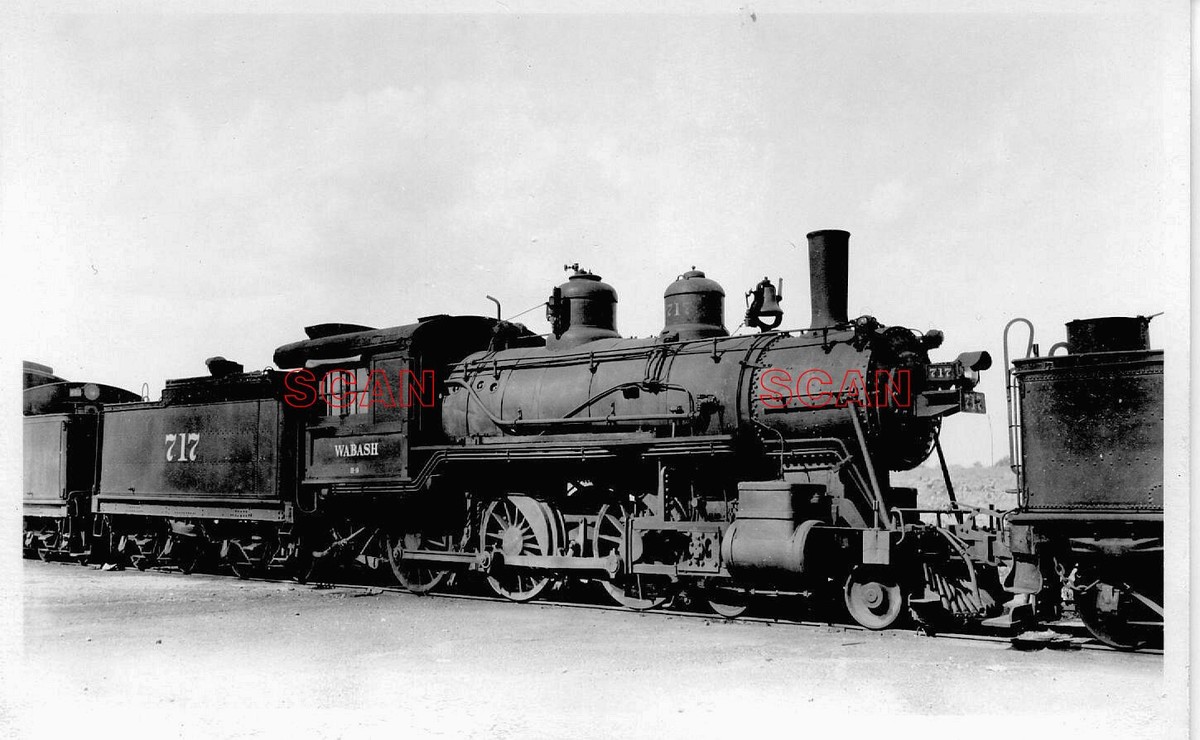 25B376 RPPC 1940s/60s WABASH RAILROAD 4-6-0 LOCO #717 | eBay