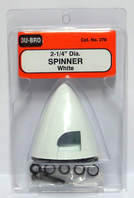 DU-BRO 2-1/4'' (57.15 MM) DIAMETER WHITE SPINNER ( 2-BLADE )( CAT. # 278 )