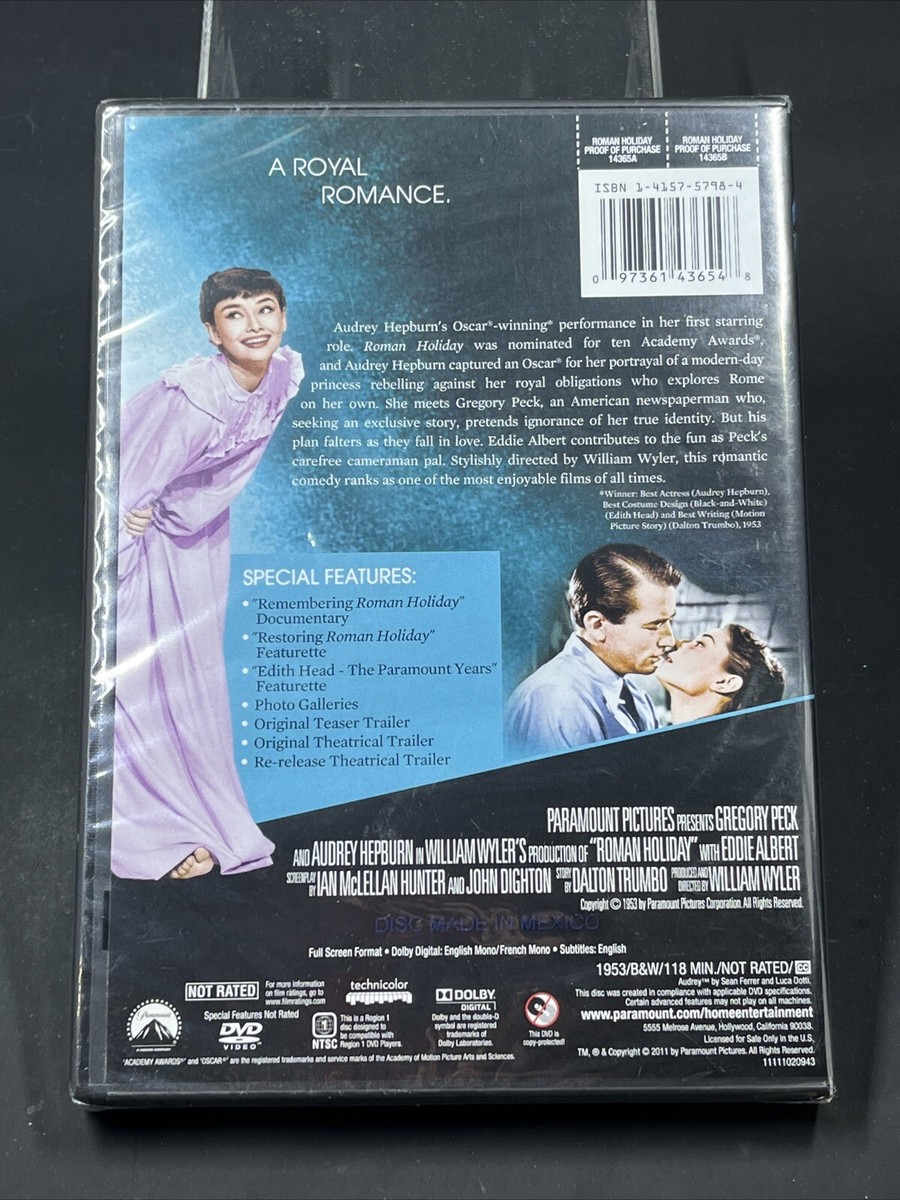 Roman Holiday (DVD, 1953) Brand New Factory Sealed 97361436548| eBay