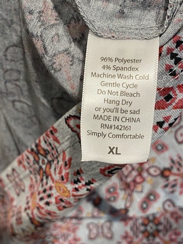Lularoe - Julia Kleid XL - grau/orange/schwarz Schmetterlinge Azteken Neu mit Etikett - Bild 12 von 19