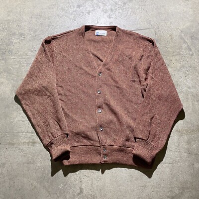 Vintage 80s 90s Heritage Sportswear Cardigan Mens Size XL Made In USA Burgundy