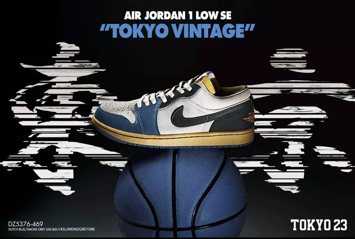 NIKE Air Jordan 1 Low Tokyo 96 DZ5376-469 White University Blue Grey Sail