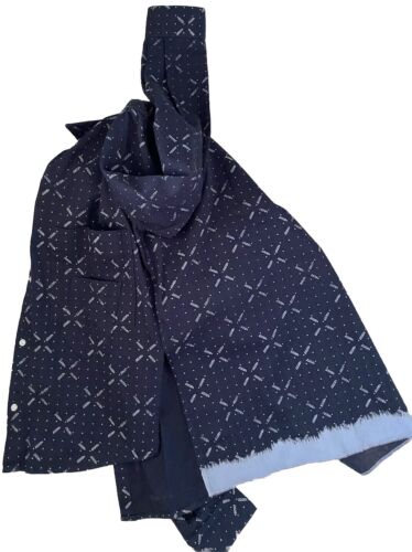 Golden Goose Shirt Pegasus Navy Pois Größe S Langarm Druckknopfverschluss Neu mit Etikett - Bild 3 von 8