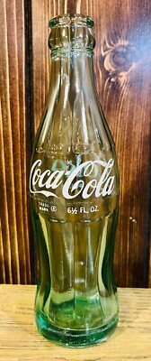 VINTAGE BEND OREGON COCA-COLA WHITE LABEL GREEN GLASS BOTTLE 6.5