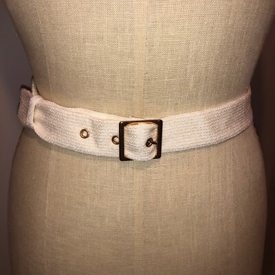 St. John white knitted belt Chain Belt – St. John Knits main image 4