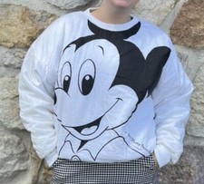 Vintage 80 s Mickey Mouse Disney Crewneck Sweatshirt Size Large Reversible Comic