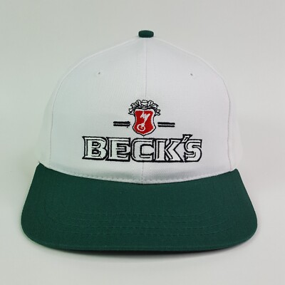 Beck's Beer Snapback Adjustable Alcohol Hat Baseball Cap Retro 90s Twill USA