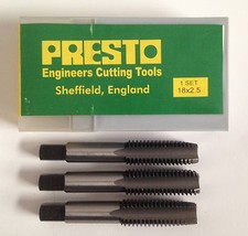 Presto M18 x 2.5mm Threading Tap Set (3 Taps) Carbon Steel